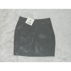 LF Seek The Brand Skirt Faux Leather  Mini Skirt Size Small